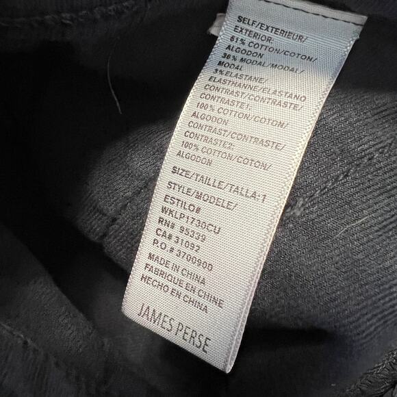 James Perse Pants Soft Drape Black Drawstring Waist Cotton Modal Women 1 S Small - Picture 14 of 16